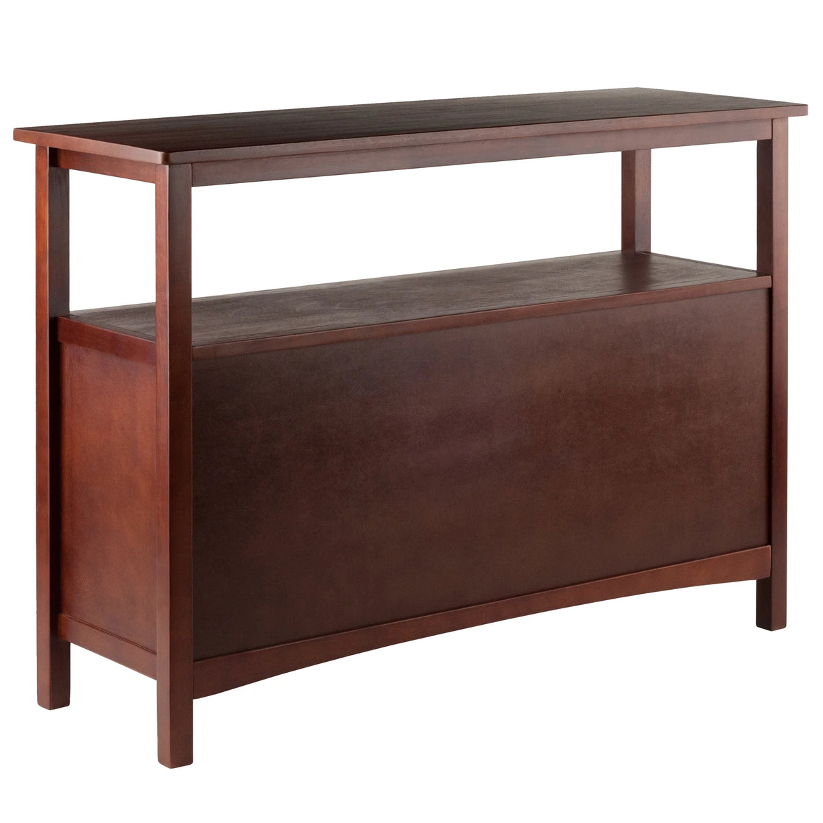 Walnut Finish Wood Buffet Display Cabinet H18753