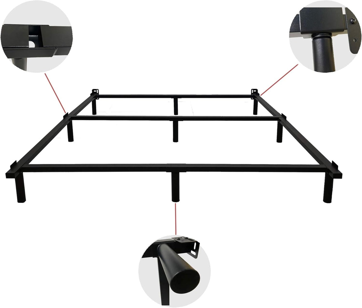 Black Metal Bed Frame 7 Inch Y4741