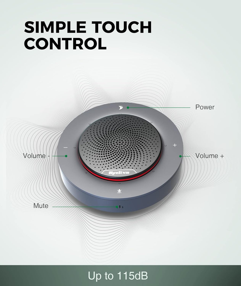 USB Conference Speakerphone with 4 Noise-canceling Mics W529