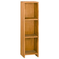 Solid Wood Teak Bookshelf with 2 Shelves W7636
