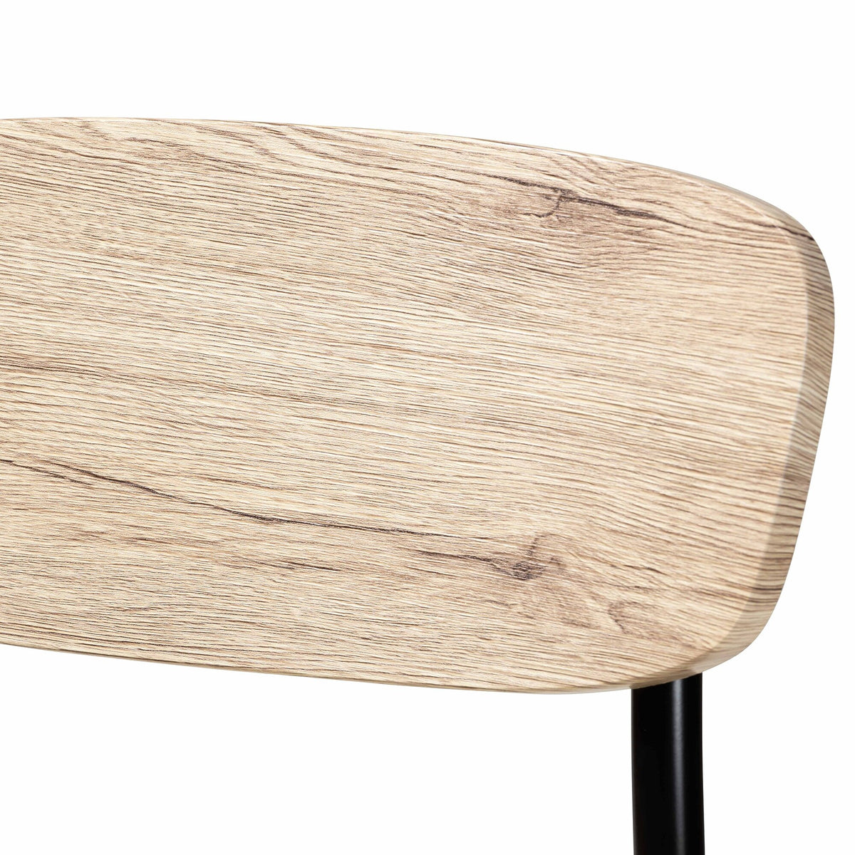 Brown Wood and Metal Dining Chair Set of 4 A914495
