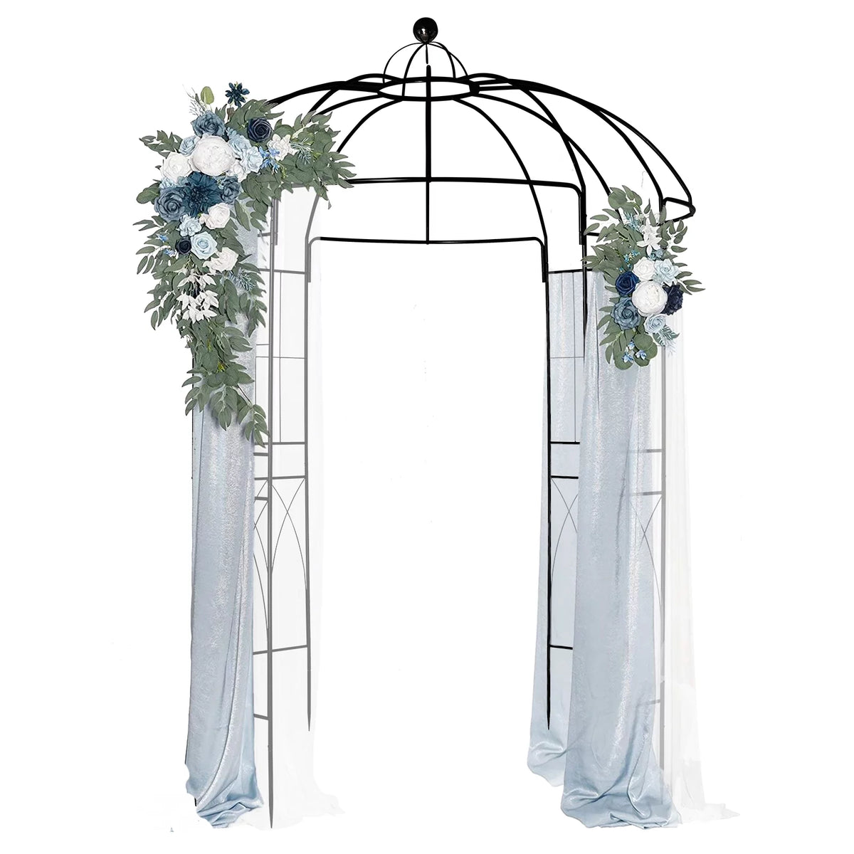 Black Outdoor Trellis Planter with Stakes U156
