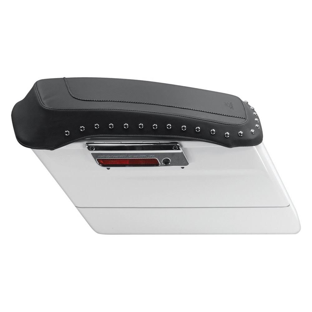Black Studs Saddlebag Lid Covers Y7563