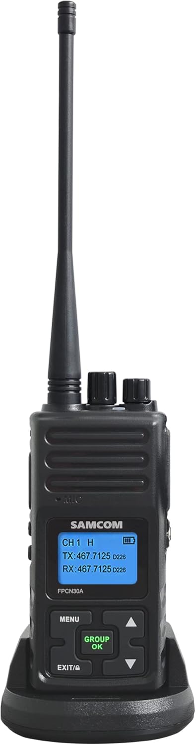 Black 2 Pcs Heavy Duty UHF Two Way Radios with Earpiece T19116