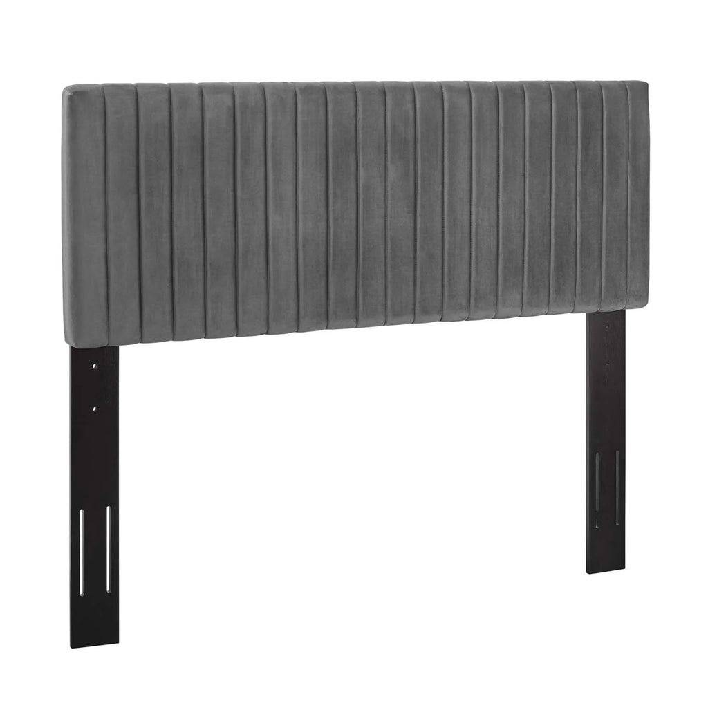 King California King Gray Velvet Headboard M5048