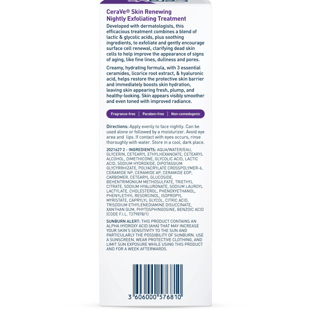 Nightly Exfoliating Face Serum 1.7oz U6216