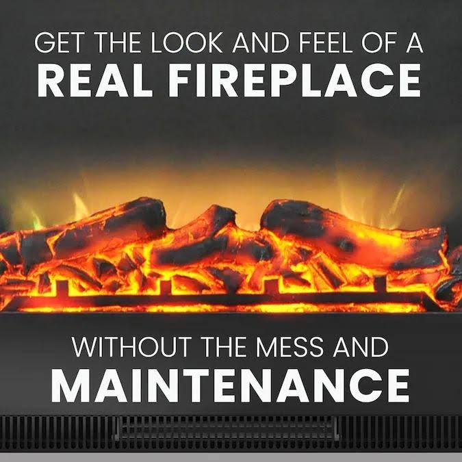Cherry Electric Fireplace with Mantel D116541