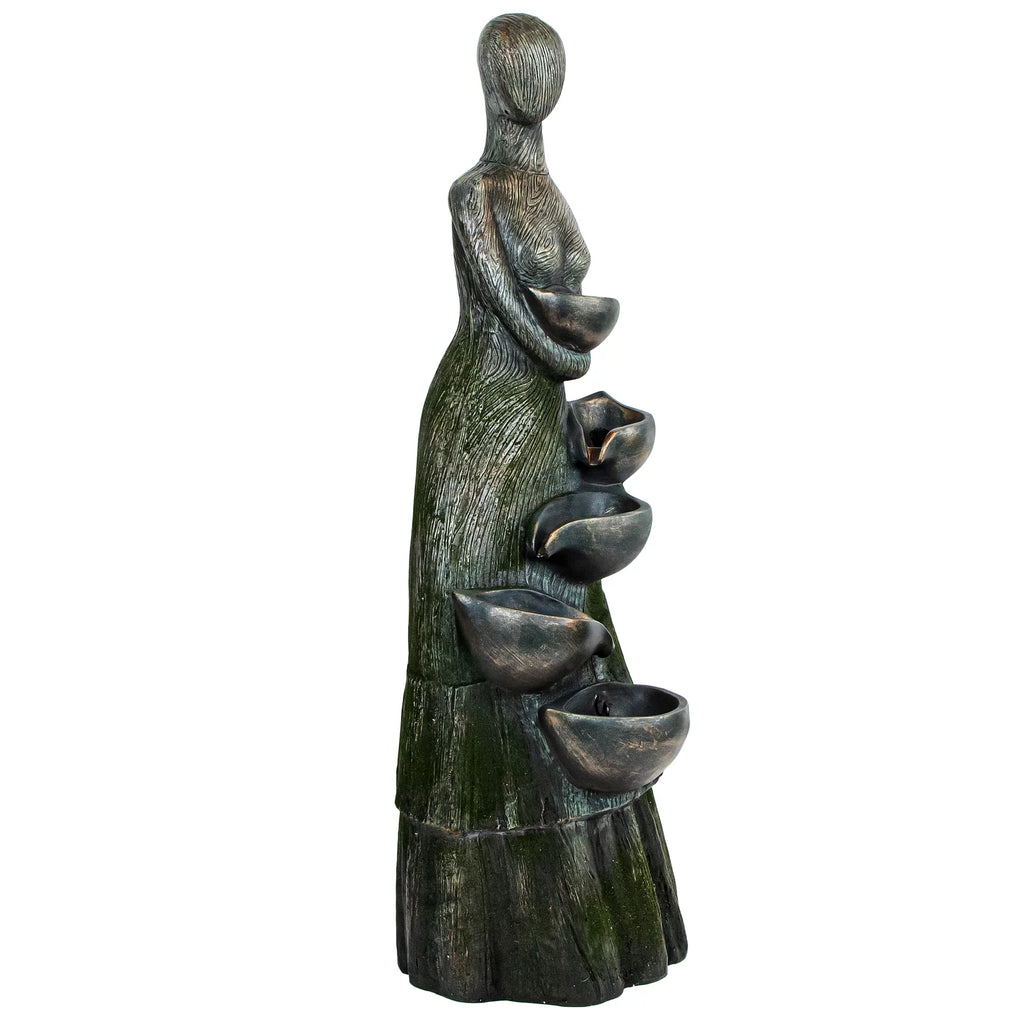 39" Lighted Outdoor Garden Water Fountain C46188