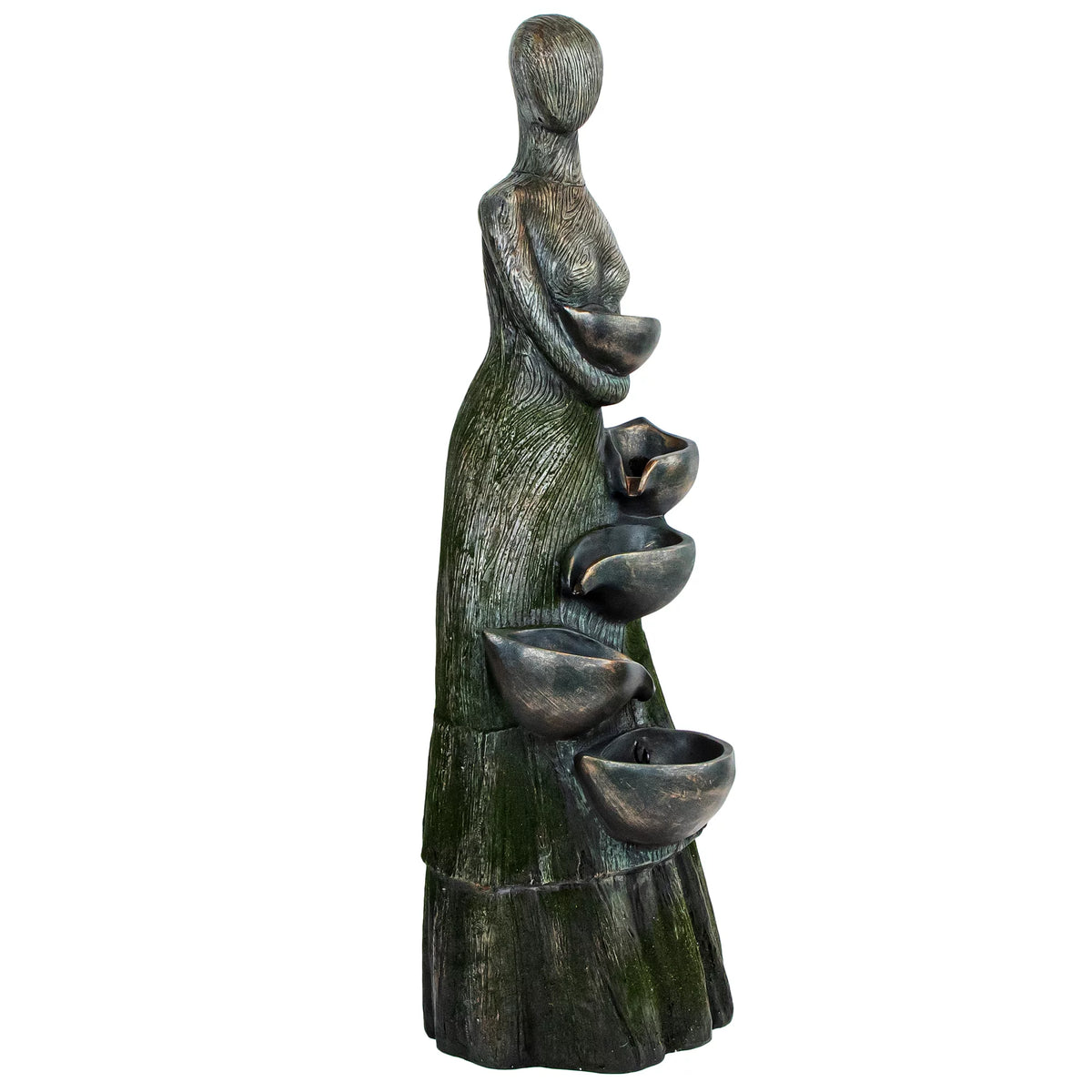 39" Lighted Outdoor Garden Water Fountain C46188