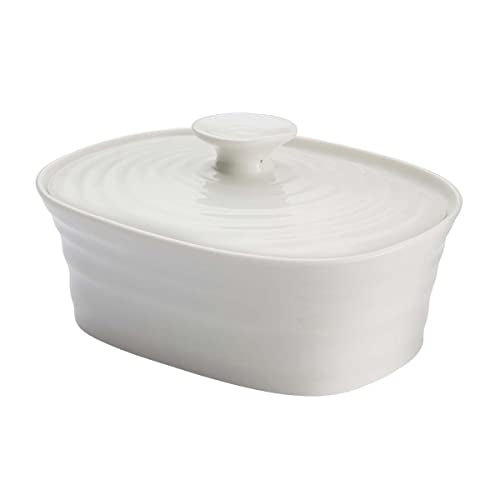 White Porcelain Covered Butter Dish E243