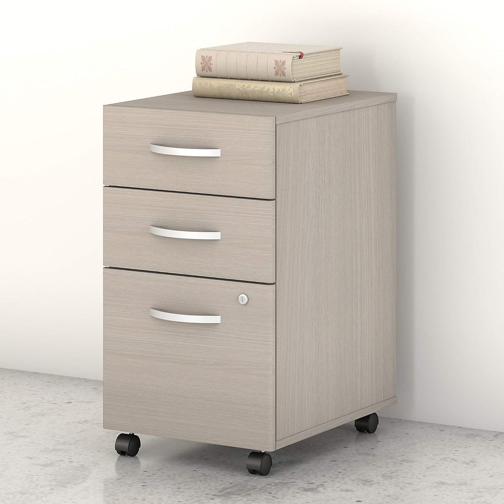 3 Drawer Mobile File Cabinet Sand Oak X226