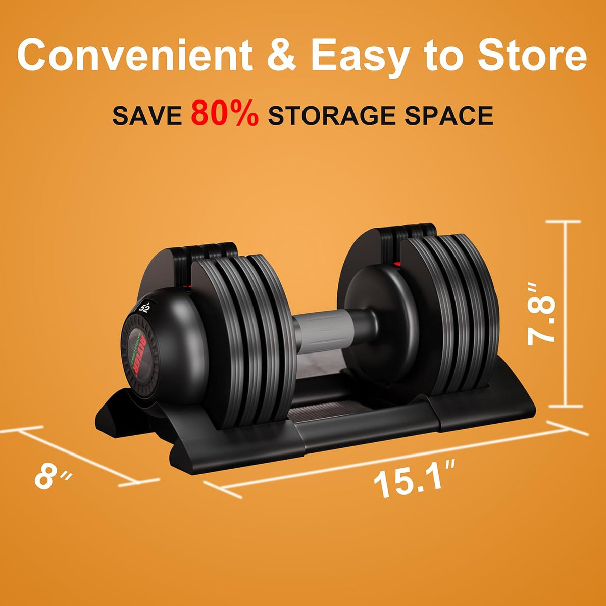 2PCS 52lb Adjustable Dumbbell Set L710