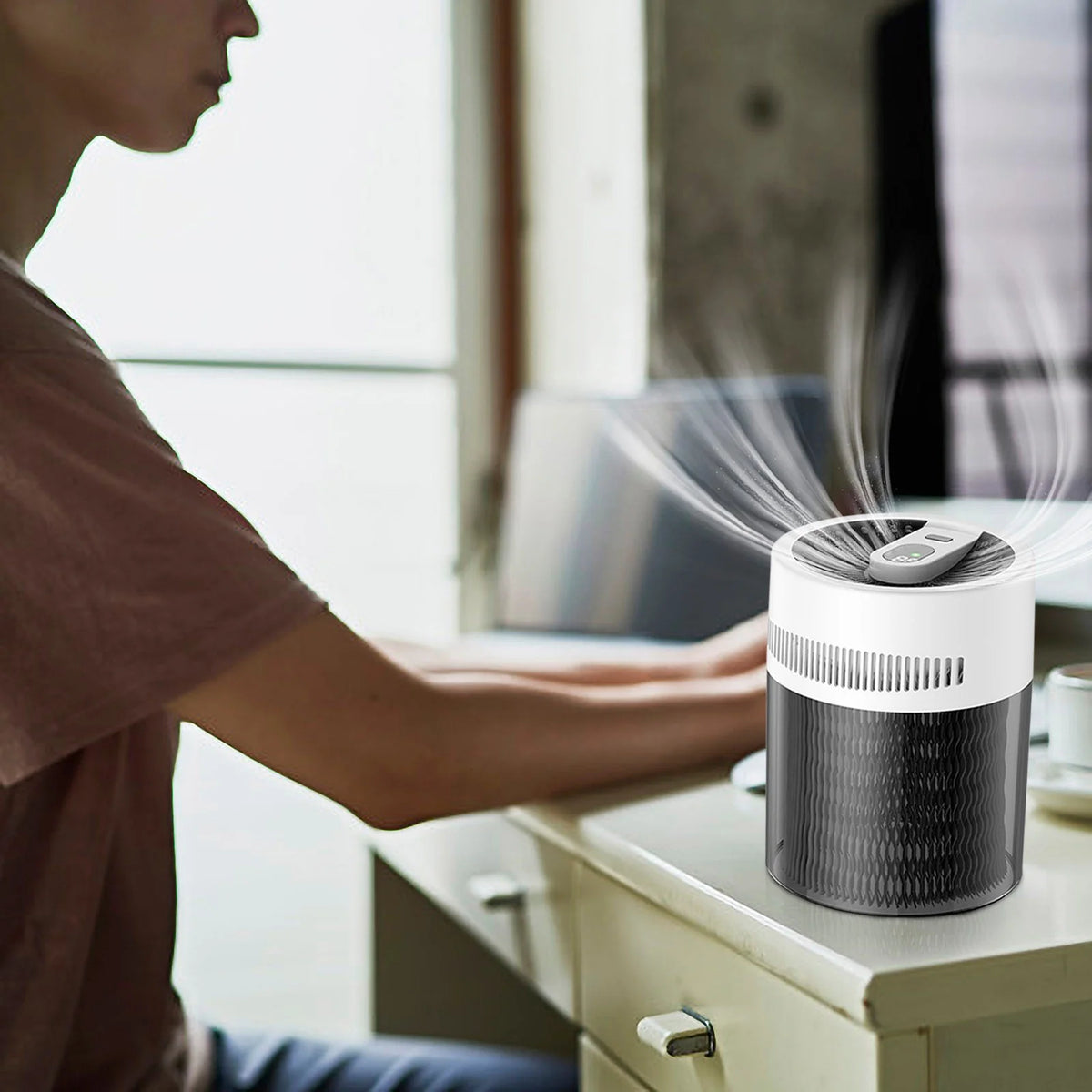 Quiet Cold Evaporation Desktop Humidifier X93211
