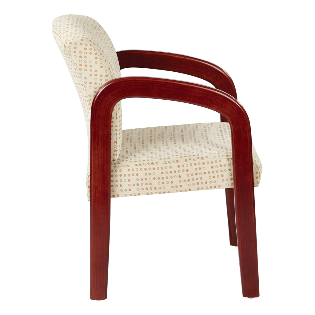 Ash Cherry Finish Wood Visitor Chair H3319