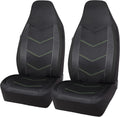 High Back Car Seat Covers Carbon Fiber Mesh Airbag Compatible 2PCS V403386
