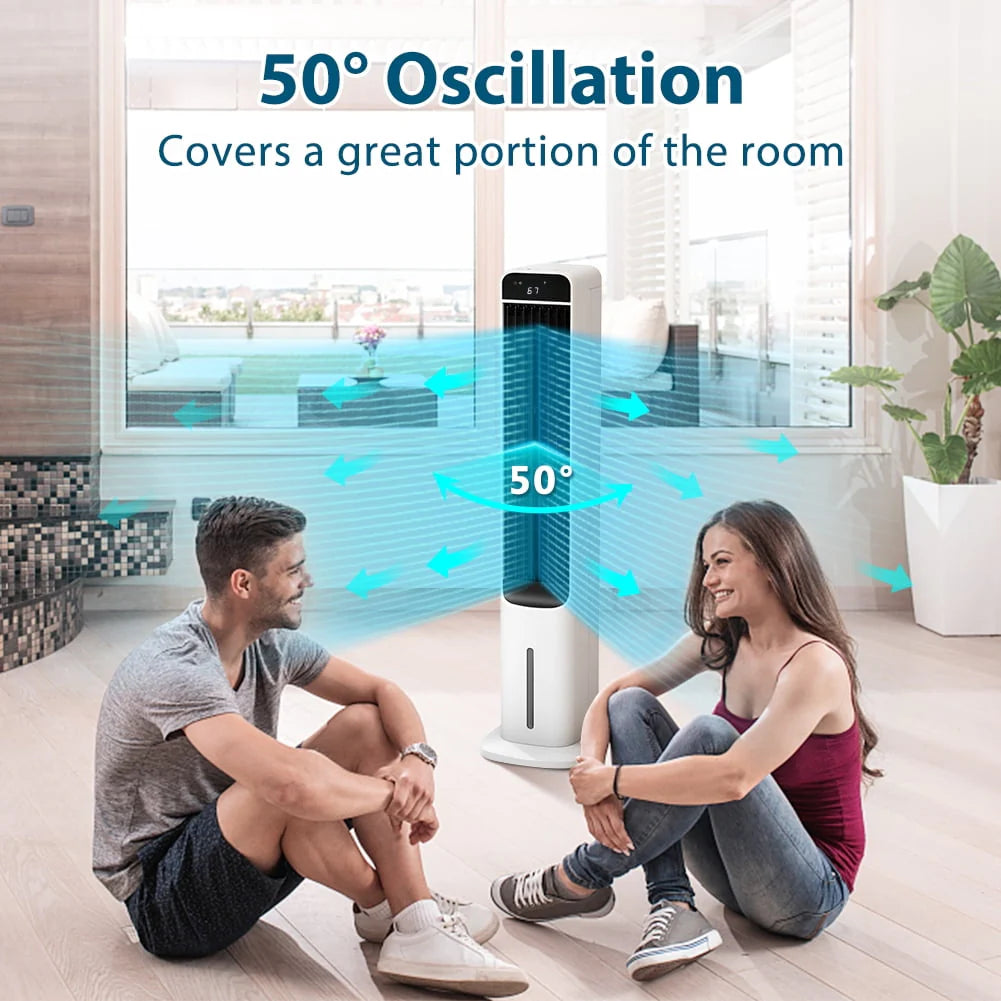 3-in-1 Evaporative Air Cooler Portable Tower Cooling Fan Oscillating White B31147