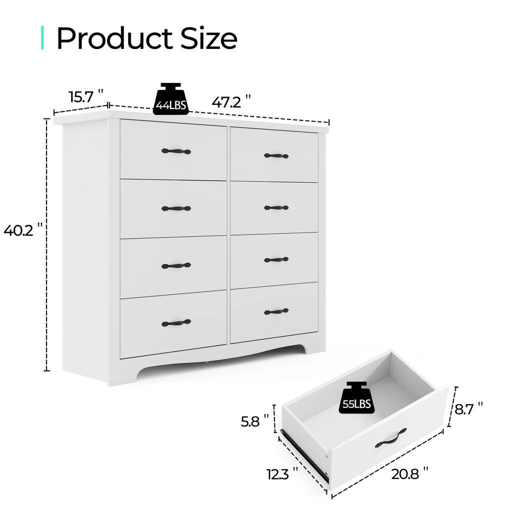 Black 6 Drawer Dresser J548105