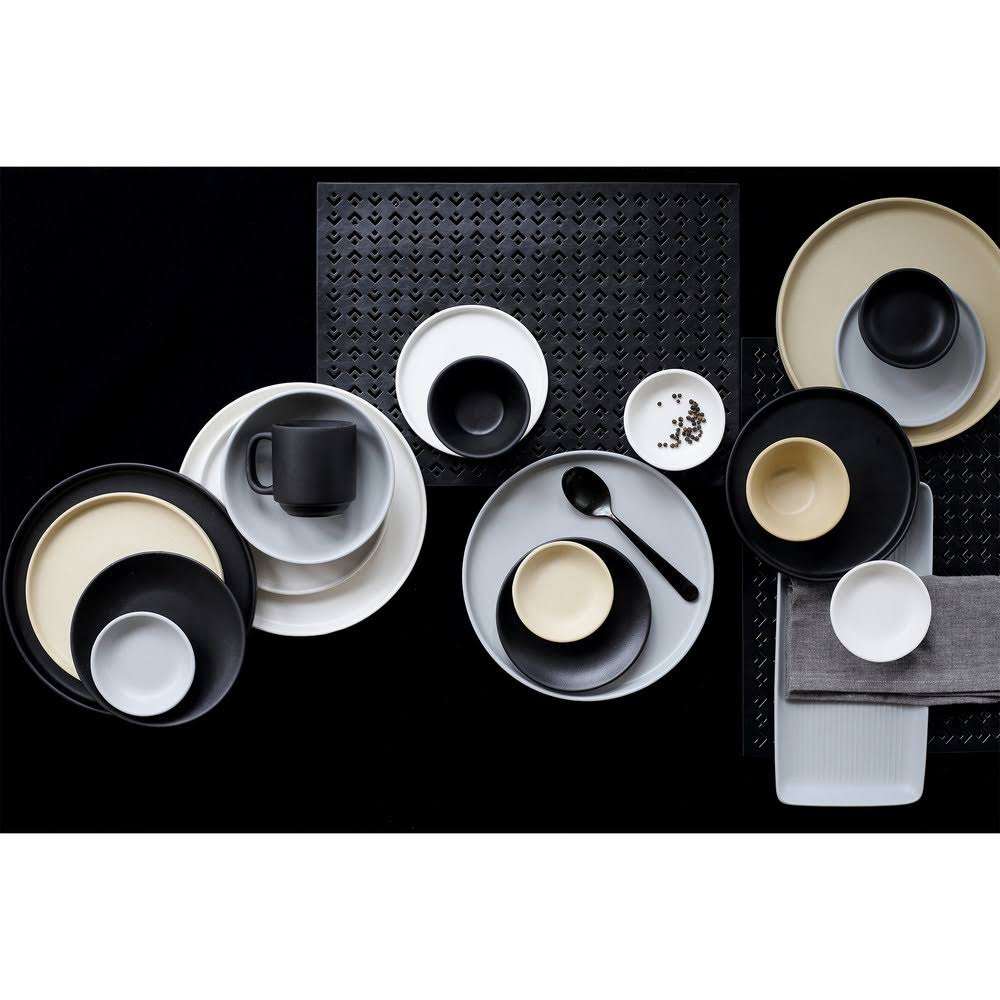 Matte Gray Straight Side Plate Q93563