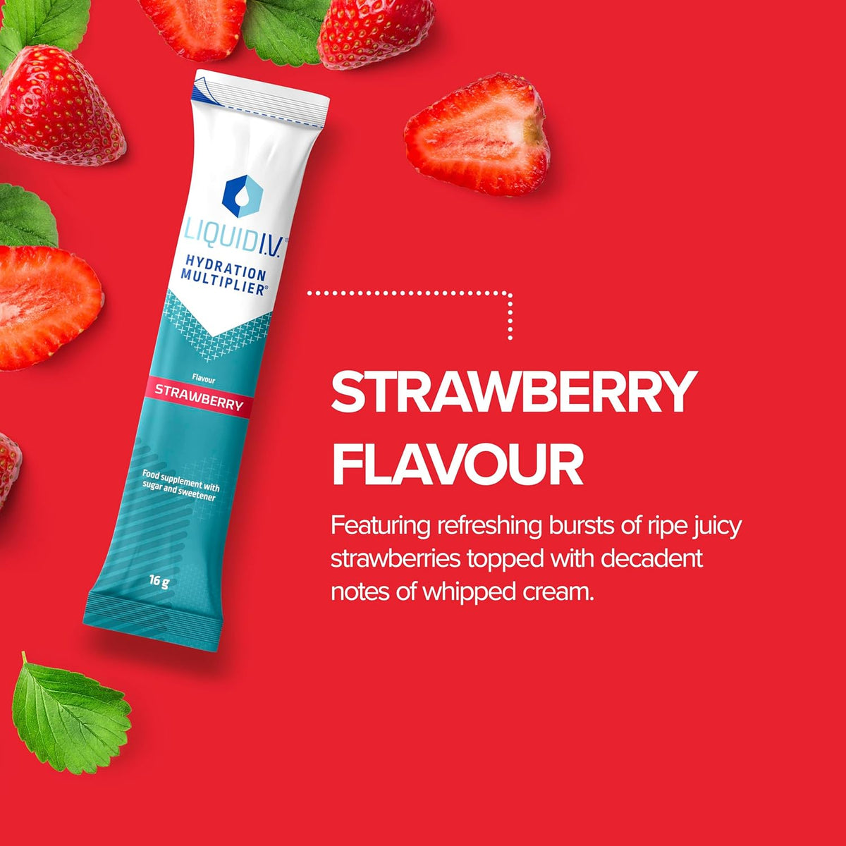 Strawberry Electrolyte Powder Mix, 15 Sachets C294473