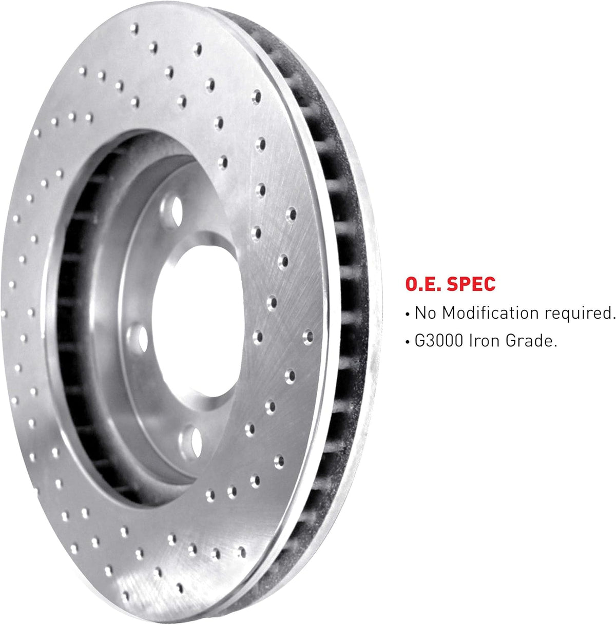 Front R1 Concepts eLine Cross Drilled Slotted Brake Rotors M5480
