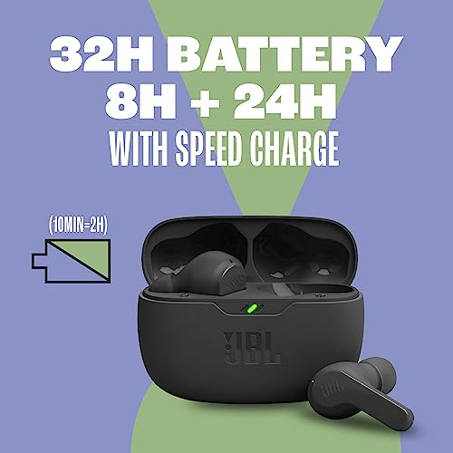 True Wireless Earbuds with Deep Bass Sound, Bluetooth 5.2, Water & Dust Resistant, Up to 32 Hours Battery Life (Black) U67452