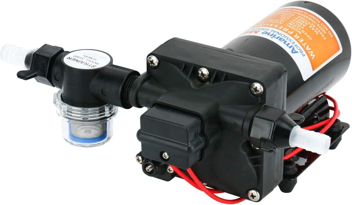 12V Fresh Water Pressure Diaphragm Pump 5 GPM 55 PSI Self Priming Z467489