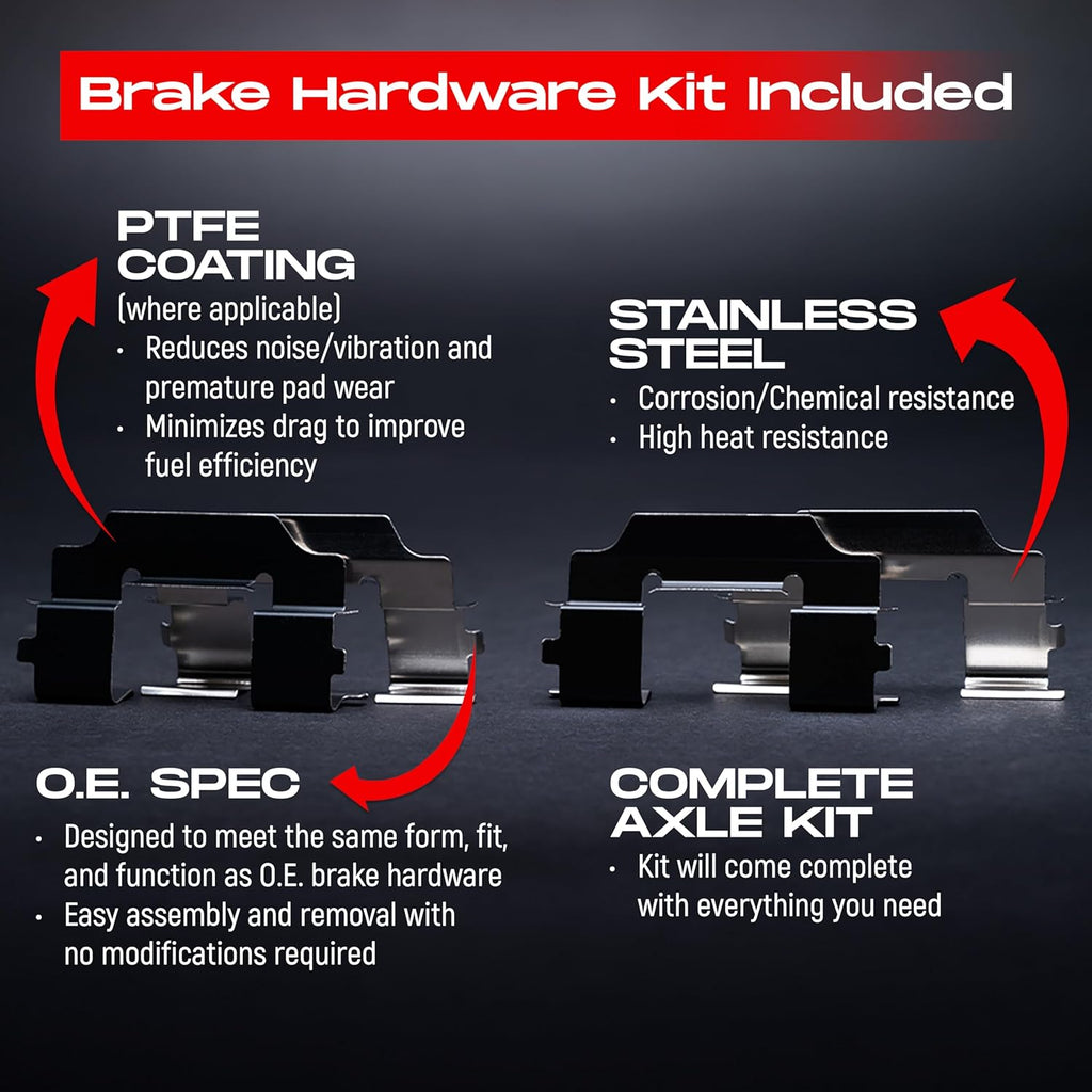 Front Rear Ceramic Brake Pads and Rotors Kit W281