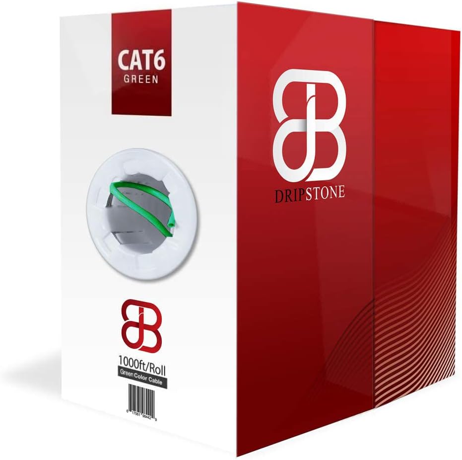 Cat6 1000-Feet UTP Solid Cable LAN Network Ethernet RJ45 Wire, Gray K2328