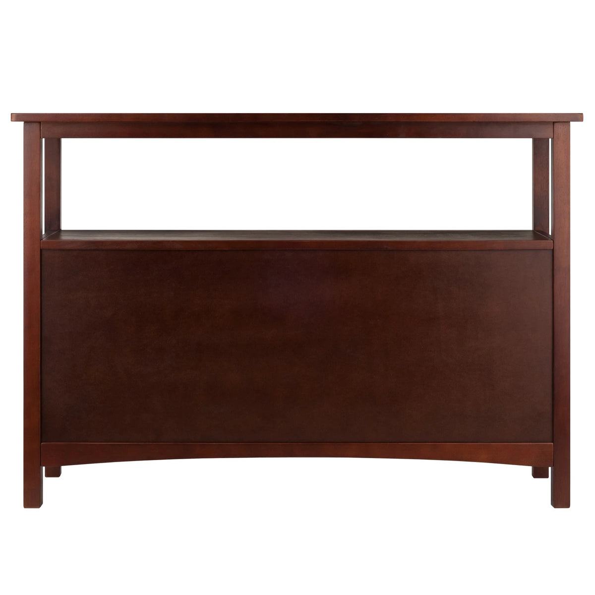 Walnut Finish Wood Buffet Display Cabinet H18753