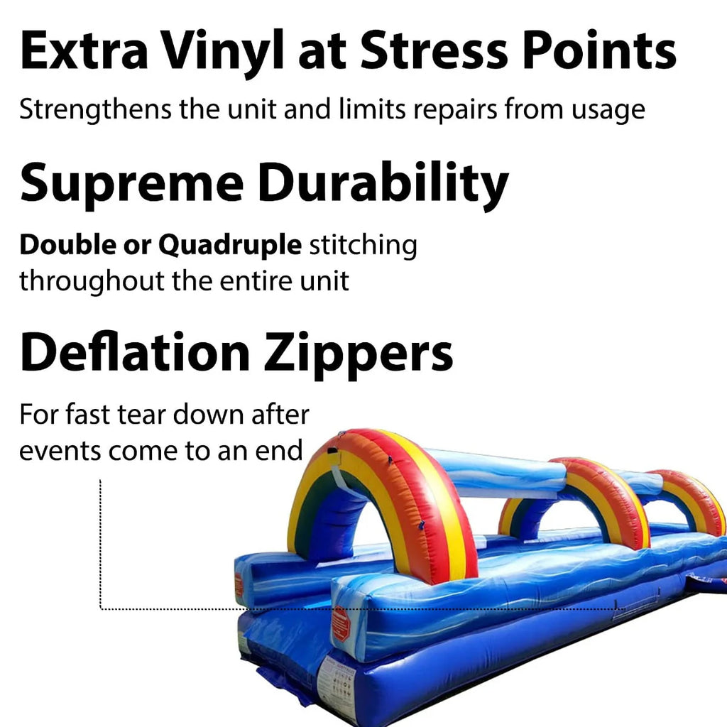 Blue Inflatable Slip n Slide with Blower J4297