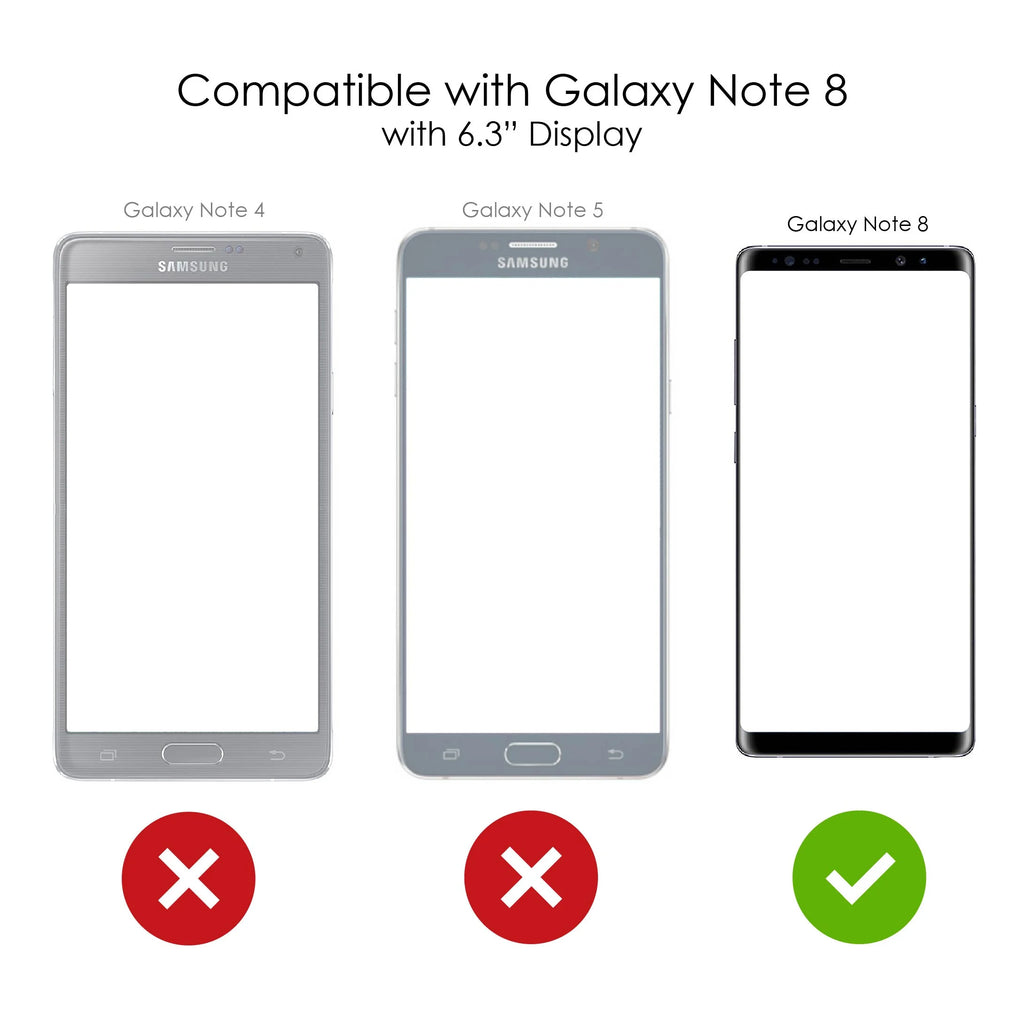 Clear Shockproof Hybrid Case for Samsung Galaxy Note 8 with Tempered Glass Screen Protector P361126