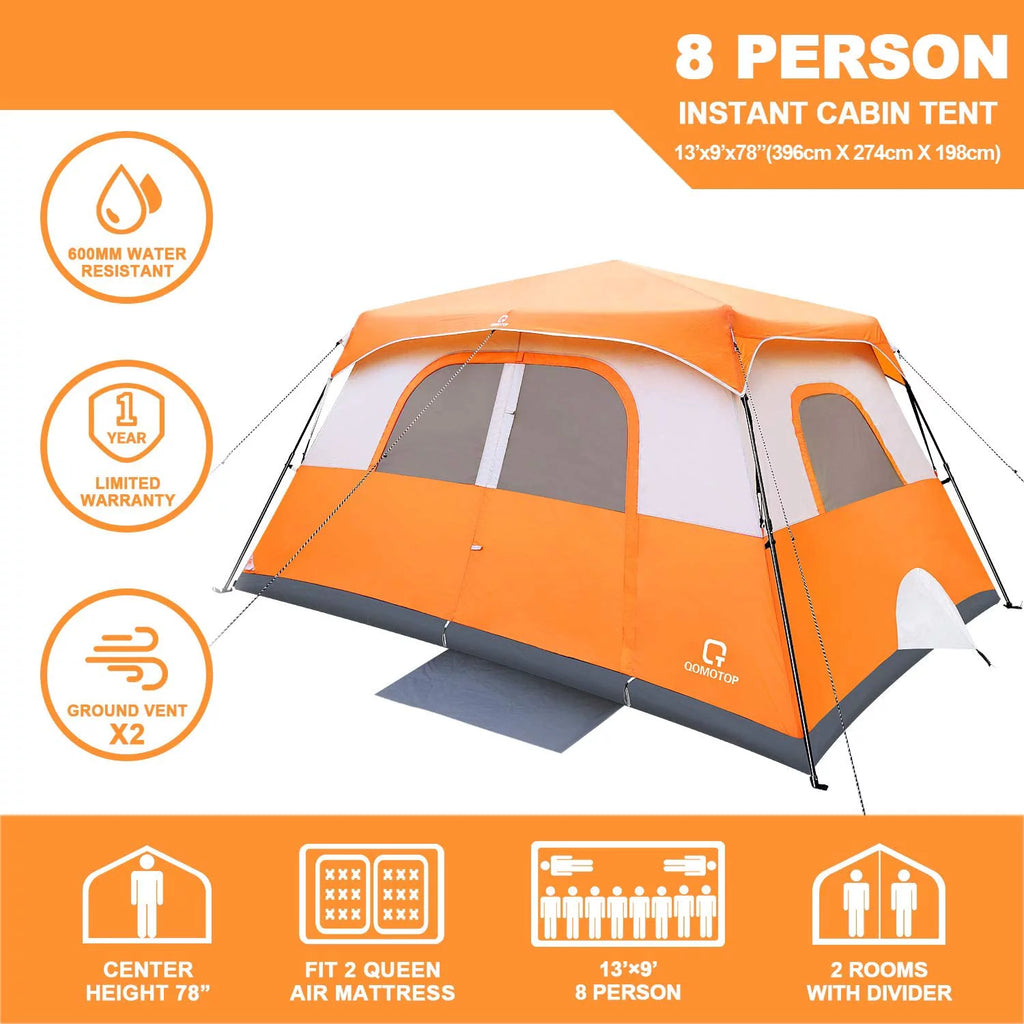8 Person Instant Waterproof Camping Tent V2853