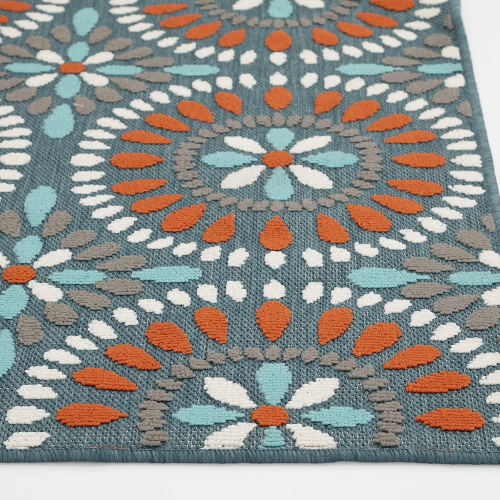 5' x 7' Medallion Polypropylene Outdoor Area Rug B40208