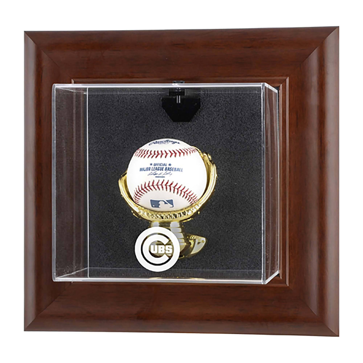 Brown Framed Wall Logo Baseball Case Z589