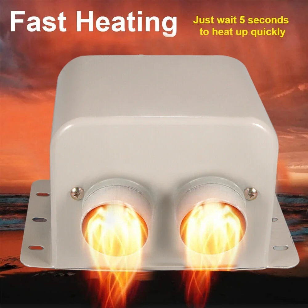 600W 12V Portable Car Heater Fan Defroster White P5143