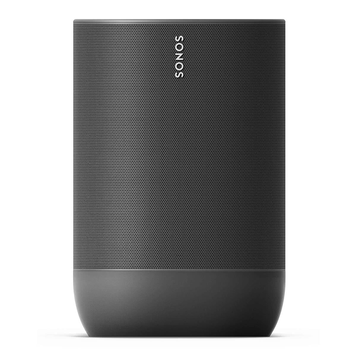 Open Box Black Portable Smart Speaker with Bluetooth and Wi-Fi P34189