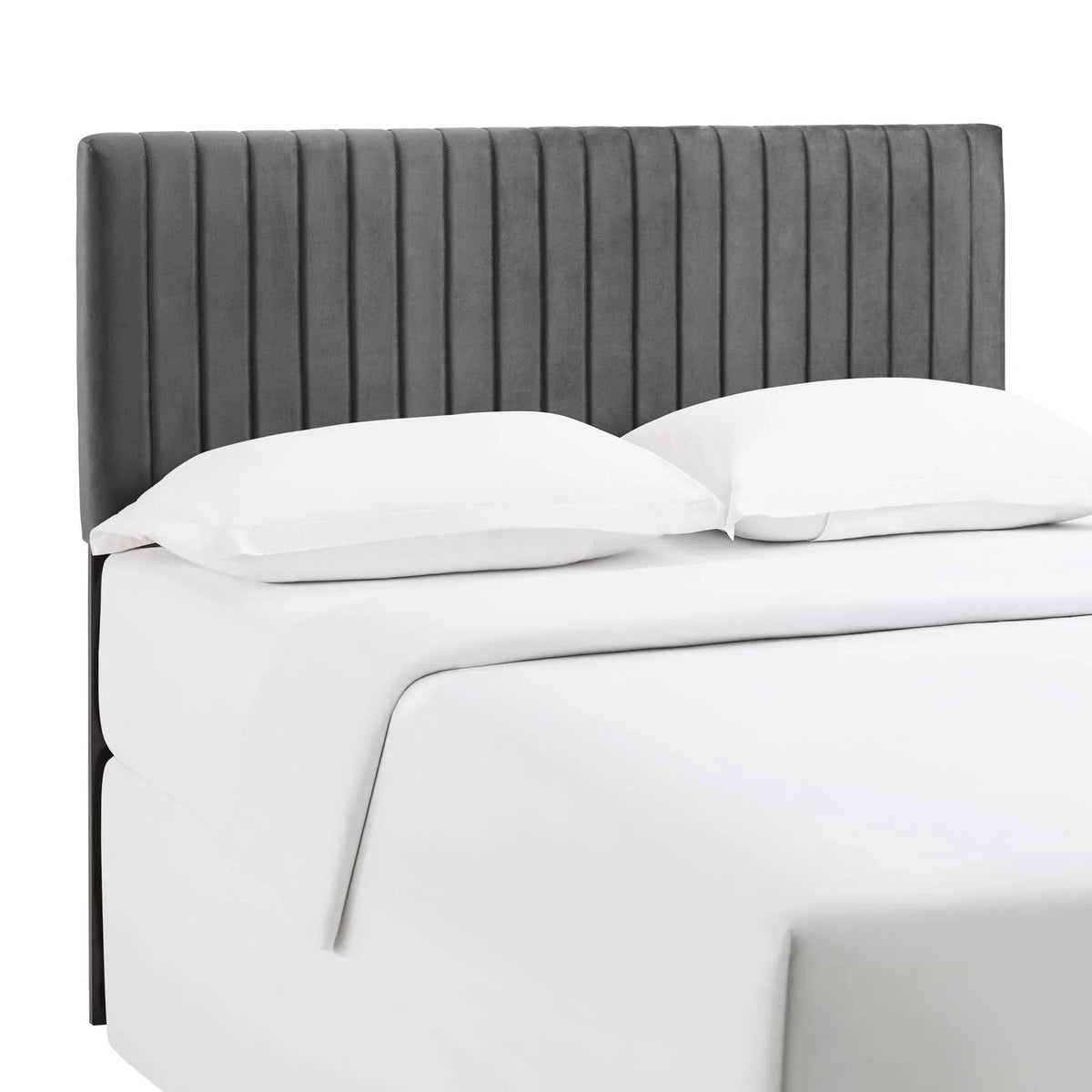 King California King Gray Velvet Headboard M5048