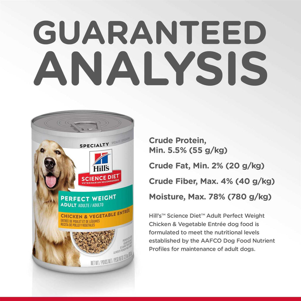 Adult Perfect Weight Chicken & Vegetable Entree Canned Dog Food H1248
