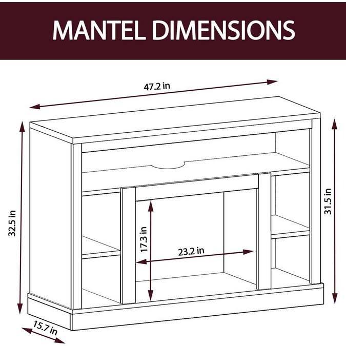 Cherry Electric Fireplace with Mantel D116541