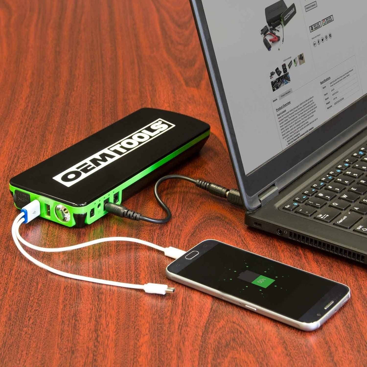 Personal Power Source with Smart Jump Cables T975