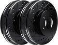 Black Drill Slot Brake Rotors M2927