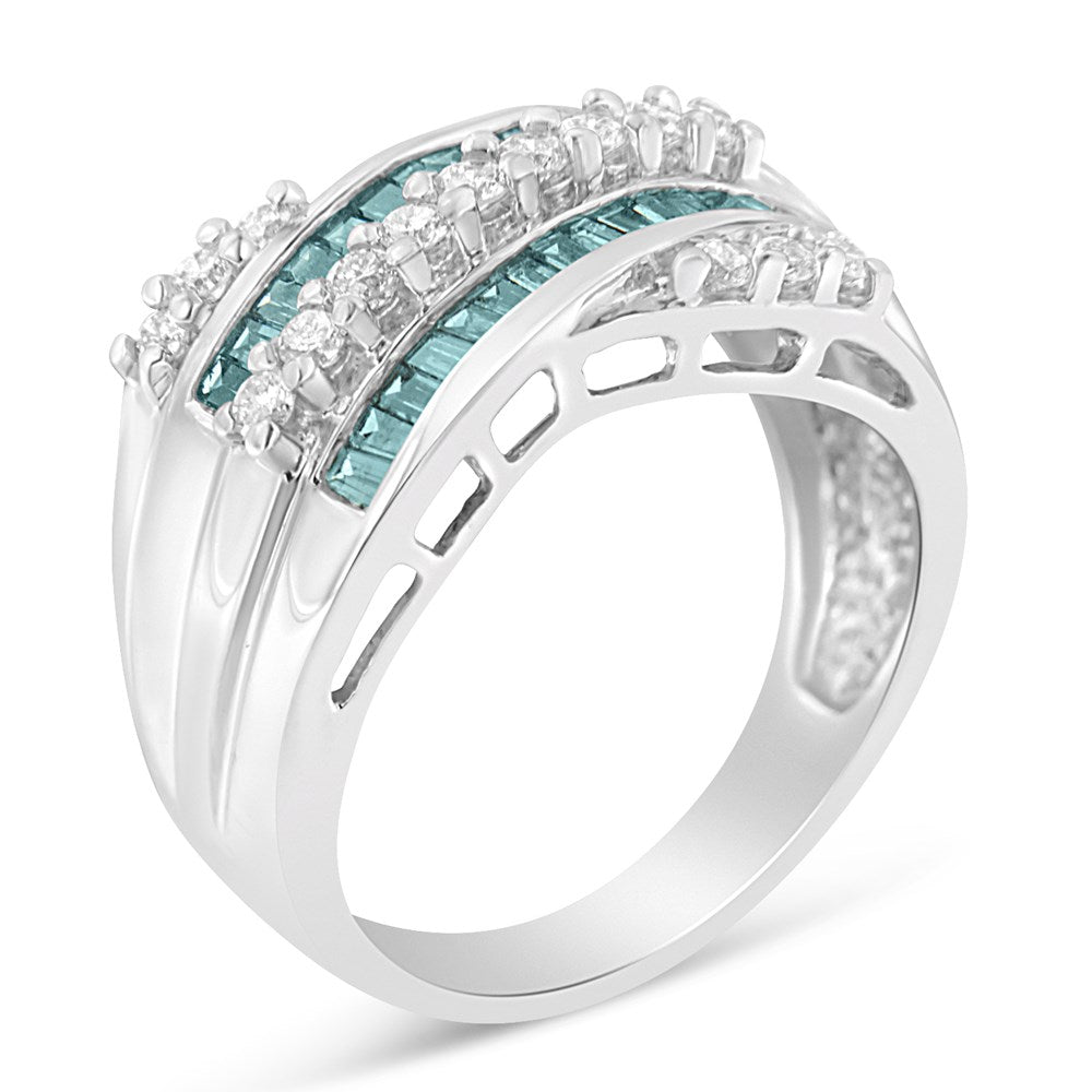 14k White Gold Diamond Band Ring Y3272