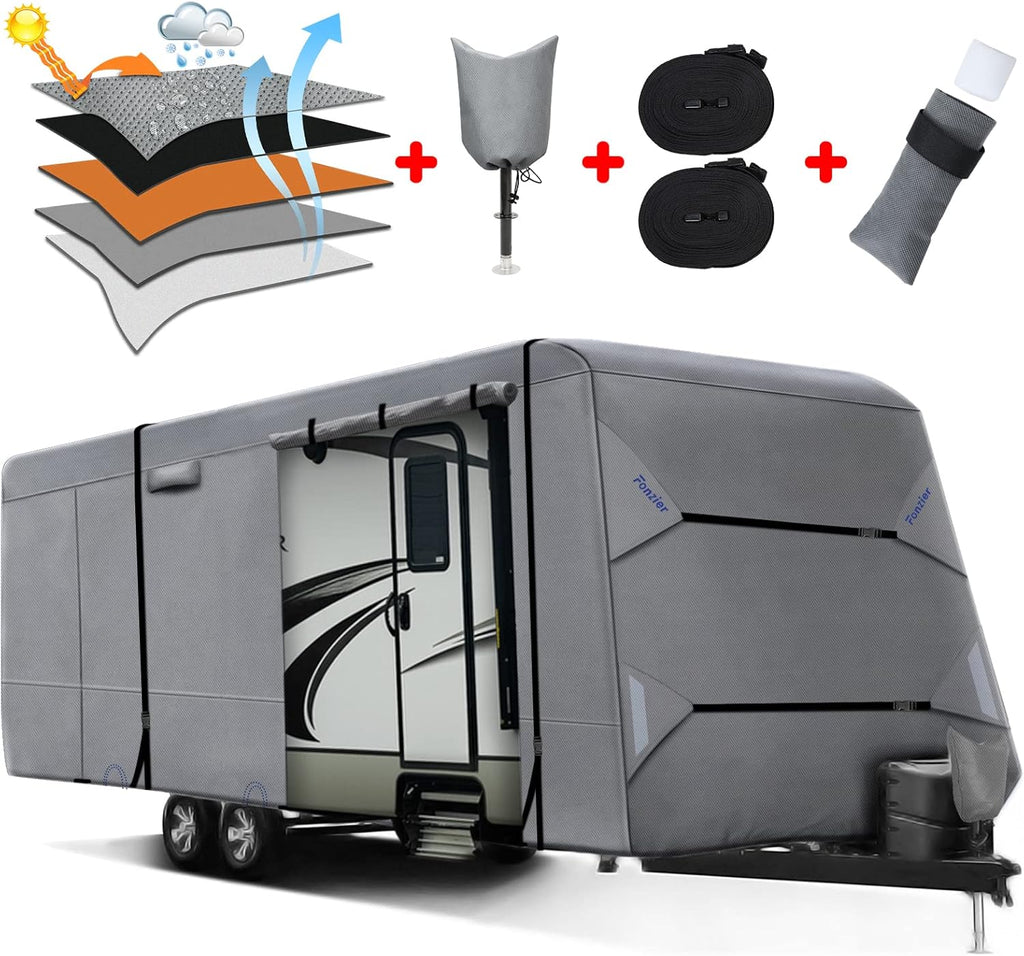 Heavy Duty 5 Layers Anti-UV Travel Trailer Cover 24'1 - 26' S20033