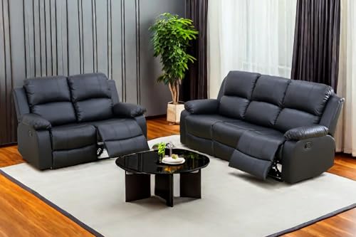 Brown Bonded Leather Recliner Sofa Set B36315