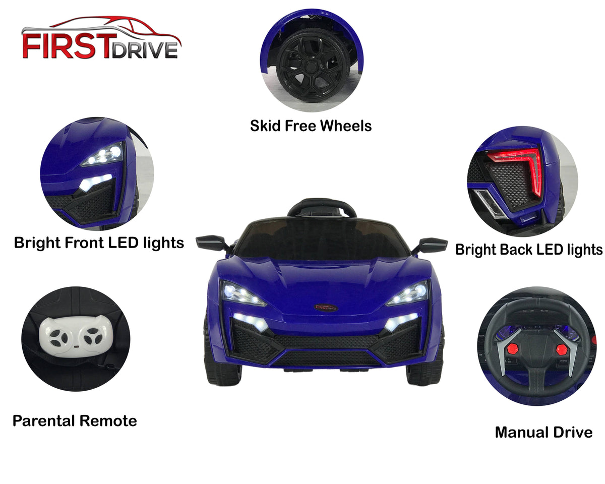 Blue 12V Electric Ride on Car with Remote Y19099