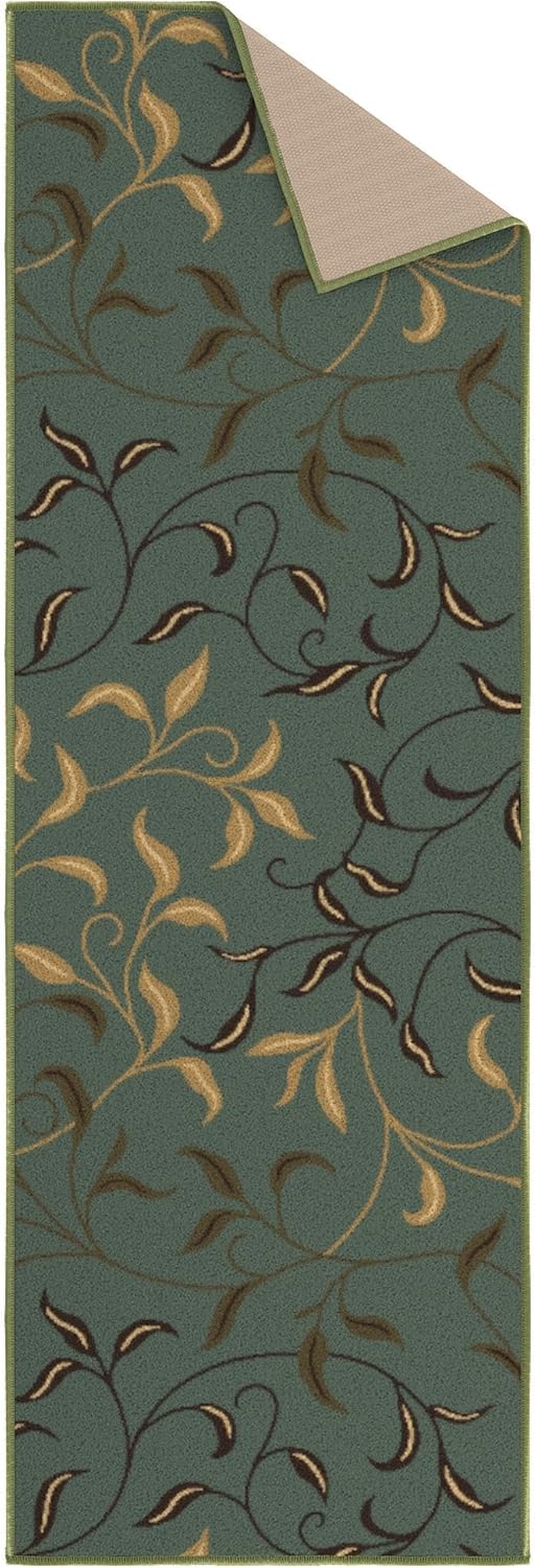 Seafoam Green Non-Slip Rubberback Runner Rug, 20" x 59" B2708