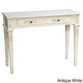 Antique White Two Drawer Rectangular Console Table W49373