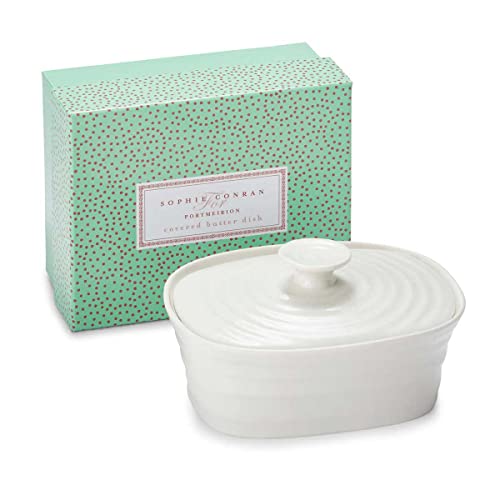 White Porcelain Covered Butter Dish E243