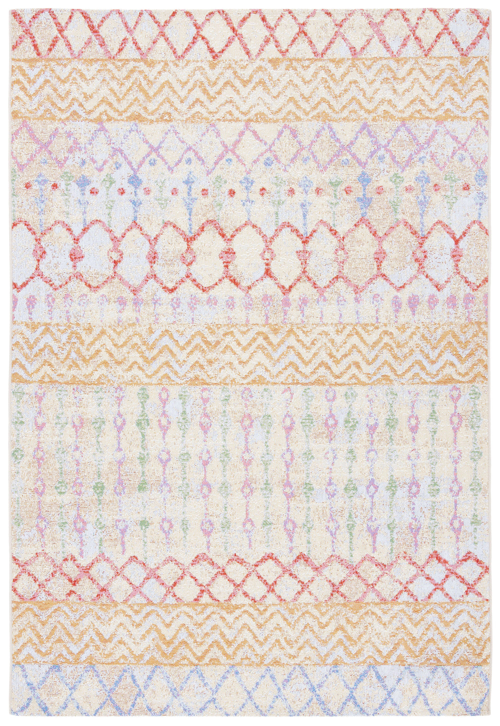 Gold Blue 8' x 10'5" Geometric Area Rug M53554