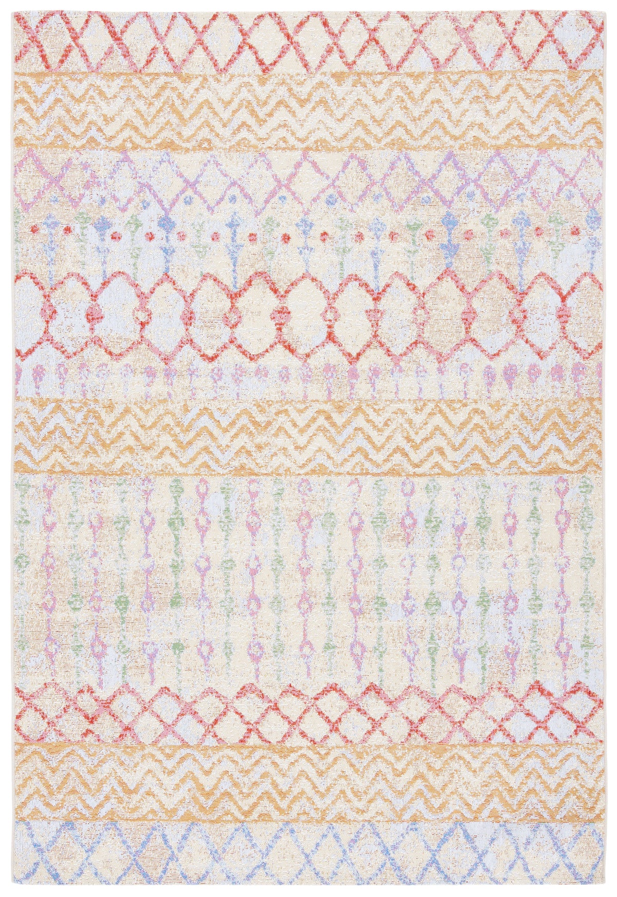 Gold Blue 8' x 10'5" Geometric Area Rug M53554